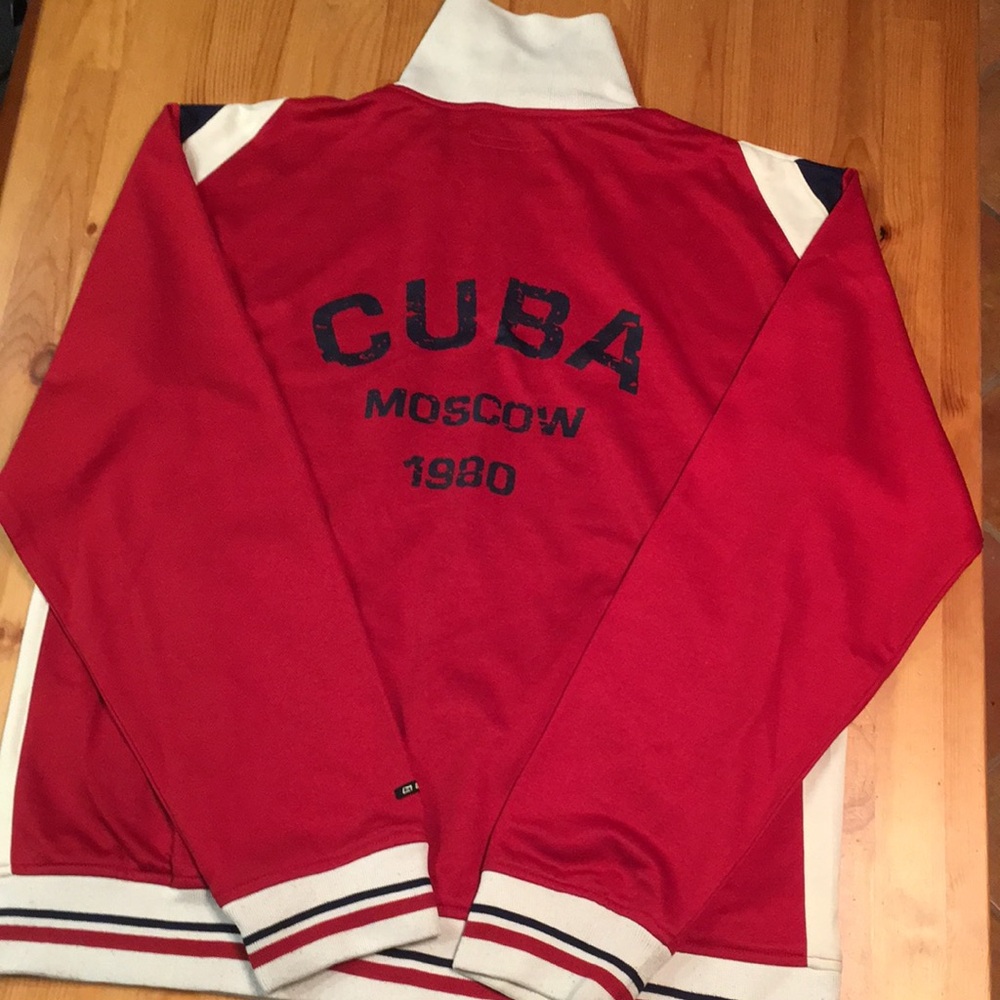 Vintage Red Cuba Moscow Olympics 1980 Men's Sweater